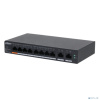 DAHUA DH-CS4010-8GT-60 8-портовый PoE коммутатор с функцией облачного управления L2, 8xRJ45 1Gb PoE, 2xRJ45 1Gb (uplink), суммарно 60Вт, коммутация 20