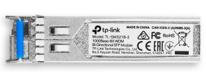 TP-Link TL-SM321B-2, 1000Base-BX WDM Двунаправленный SFP-модуль, TX: 1310 нм, RX: 1550 нм, 1 симплексный разъём LC, расстояние передачи до 2 км по каб