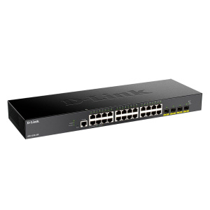 Коммутатор D-Link DGS-1250-28X/A1A L2 Smart Switch with 24 10/100/1000Base-T ports and 4 10GBase-X SFP+ ports (448164)