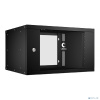 Cabeus WSC-05D-6U55/45-BK Шкаф телекоммуникационный настенный 19" 6U, серия LIGHT разборный, дверь стекло, цвет черный