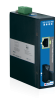Fast Ethernet медиаконвертер, 1 x 100M RJ45 PoE, 1 x 100M оптика, питание 48VDC, монтаж на DIN-рейку