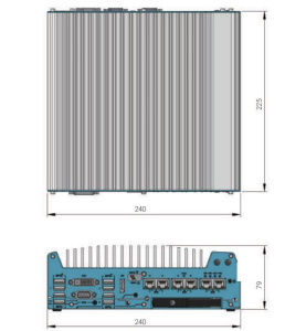Российский промышленный встраиваемый компьютер FRONT Compact 510.110, на базе процессора Intel Core i5-8500T / RAM 4 Гб DDR4 / SSD 128 Гб / LAN 2 x 10