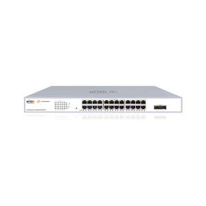 Коммутатор Wi-Tek WI-PCES326GF, настраиваемый PoE 370Вт, порты 24 PoE GE + 2 SFP, Easy Smart