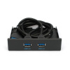 Планка USB 3.0 на переднюю панель 3.5" Gembird, 2 порта USB (FP3.5-USB3-2A)