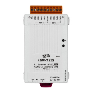 2-портовый преобразователь Modbus TCP в Modbus RTU/ASCII с возможностью питания по PoE, с изоляцией последовательных портов