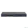 DAHUA DH-CS4218-16ET-190 16-портовый PoE коммутатор L2 с функцией облачного управления, 16xRJ45 100Mb PoE, 2хКомбо SFP/RJ45 1Gb uplink, суммарно 190Вт