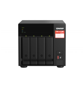 Система хранения данных QNAP SMB QC 2,2GhzCPU/8Gb(upto64Gb)/upto 4HDD, upto 20 with TL-D800S/SATA(3,5'')/ 4xUSB3.2/2xM.2/2xExp.slot/2x2,5Gb/iSCSI/1xPS
