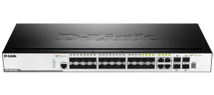 Коммутатор D-Link PROJ Управляемый L2 стекируемый коммутатор, 20x1000Base-X SFP, 4x10GBase-X SFP+, 4xCombo 1000Base-T/SFP, защита от статического элек