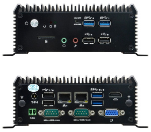 Промышленный компьютер FRONT Compact Y713 i5-6200U/8GB/128GB/NoOS [FC-Y713-0023] имеет компактные габариты, пассивную систему охлаждения, низкое энерг