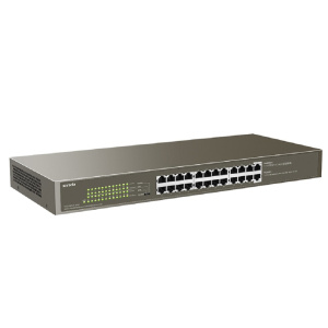 TENDA TEG1124P-24-250W Коммутатор в стойку 24-Ports 10/100/1000 Base-T 24-Ports PoE(PoE бюджет 225W)