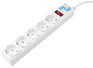 Сетевой фильтр Ф-удлинитель, PC 0,5м 5р, бел. 10А, SPG-B-0,5M-WHITE