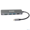 D-Link DUB-2327/A1A Док-станция с разъемом USB Type-C, 2 портами USB 3.0, 1 портом USB Type-C/PD 3.0, 1 портом HDMI и слотами для карт SD и microSD