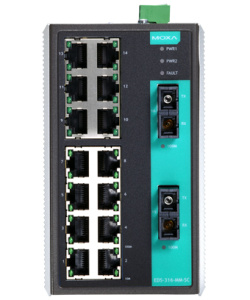 Коммутатор 14 x 10/100BaseTX, 2 x 100BaseFX (многомодовое оптоволокно), разъем SC