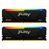 Память оперативная/ Kingston 32GB 2666MT/s DDR4 CL16 DIMM (Kit of 2) FURY Beast RGB
