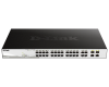 Коммутатор D-Link Управляемый L2 PoE-коммутатор, 24x1000Base-T PoE, 4xCombo 1000Base-T/SFP, PoE-бюджет 193 Вт, защита от статического электричества до