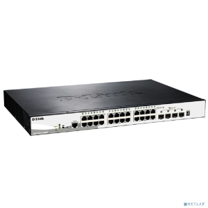 D-Link DGS-1510-28XMP/A1A PROJ Управляемый L2+ стекируемый коммутатор с 24 портами 10/100/1000Base-T и 4 портами 10GBase-X SFP+ (24 порта PoE 802.3af/