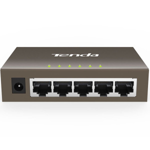 Коммутатор Tenda TEG1005D Коммутатор неуправляемый, 5 портов 5x1 Гбит/с, настольный, металлический корпус