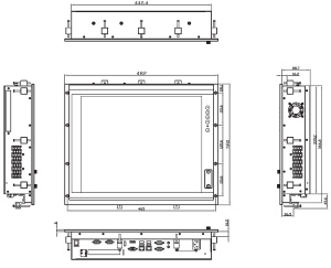 Российский промышленный панельный компьютер FRONT Station 570.205, на базе процессора Intel Core i5-6500TE / Дисплей 19", резистивный сенсорный экран