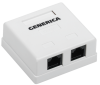 Розетка инф. настенная RJ45 кат. 5Е UTP 2 порта GENERICA Розетка инф. настенная RJ45 кат. 5Е UTP 2 порта GENERICA