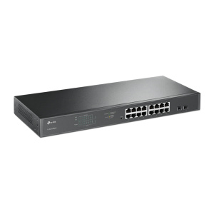 Коммутатор TP-Link Коммутатор/ 18-port Gigabit PoE Smart switch, 16 RJ45 PoE ports 10/100/1000Mbps, 2 Gb combo SFP slots, PoE budget 250W
