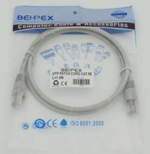 Патч-корд UTP cat.5E stranded molded 1м RJ-45 (m)-RJ-45 (m) Патч-корд UTP cat.5E stranded molded 1м RJ-45 (m)-RJ-45 (m)