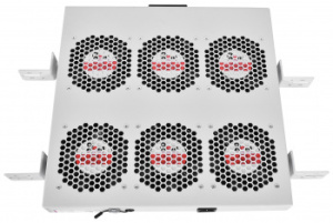 Модуль вентиляторный Rem (R-FAN-6K-1U) 6 вент. с контроллером серый (упак.:1шт)