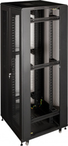 Шкаф серверный Lanmaster Business (TWT-CBB-47U-8X12-P1) напольный 47U 800x1200мм пер.дв.перфор. задн.дв.перфор.2-хст. 2 бок.пан. 800кг черный