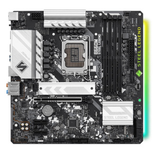 Asrock B660M STEEL LEGEND {Soc-1700 Intel B660 4xDDR4 mATX AC`97 8ch(7.1) 2.5Gg RAID+HDMI+DP}