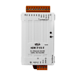 1-портовый преобразователь Modbus TCP в Modbus RTU/ASCII (клеммный блок для питания)