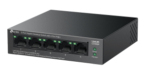 коммутатор TP-Link LS105GP, Настольный коммутатор с 5 гигабитными портами PoE+, 802.3af/at, бюджет PoE — 65 Вт, до 250 метров коммутатор TP-Link LS105GP, Настольный коммутатор с 5 гигабитными портами PoE+, 802.3af/at, бюджет PoE — 65 Вт, до 250 метров