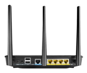 Роутер беспроводной Asus RT-AC66U AC1750 10/100/1000BASE-TX/4G ready черный