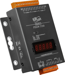 5-портовый программируемый сервер RS-232 и RS-485 с индикацией