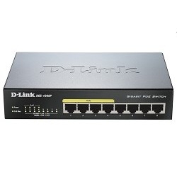 Коммутатор D-LINK DGS-1008P/E1A Неуправляемый с 8 портами 10/100/1000Base-T (4 порта PoE 802.3af/at, PoE-бюджет 80 Вт)