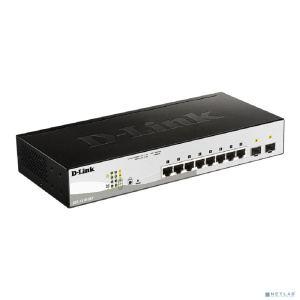 D-Link DGS-1210-08P/G3A Настраиваемый L2 коммутатор с 8 портами 10/100/1000Base-T и 2 портами 1000Base-X SFP (8 портов PoE 802.3af/at, PoE-бюджет 65 В