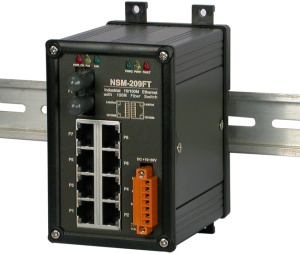 Коммутатор 8 x 10/100BaseTX, 1 x 10/100BaseFX, многомод, разъем ST, металлический корпус
