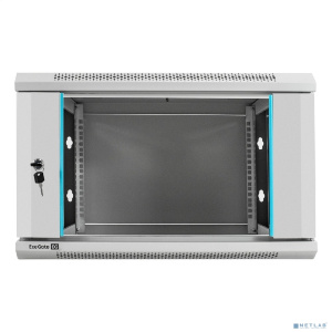 Exegate EX298599RUS Шкаф телекоммуникационный 19" настенный 6U ExeGate EC-WM-6U.450.G.GREY (19”, 6U, 600x450x370mm (ШхГхВ), передняя дверь закаленное