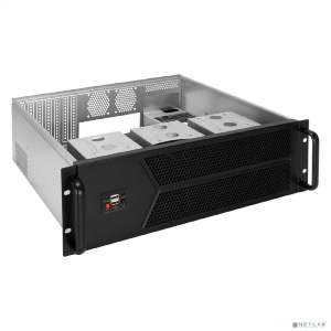 Exegate EX298399RUS Серверный корпус ExeGate Pro 3U450-12 <RM 19", высота 3U, глубина 450, БП 1U-500ADS, 2*USB>