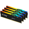Память оперативная/ Kingston 128GB 5200MT/s DDR5 CL40 DIMM (Kit of 4) FURY Beast RGB XMP