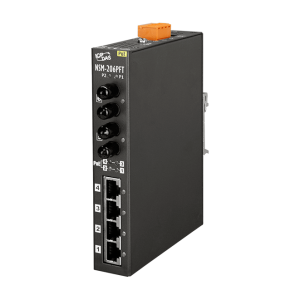 Коммутатор 4 x PoE 10/100BaseTX, многомод, 2 оптических порта, разъем ST, металлический корпус