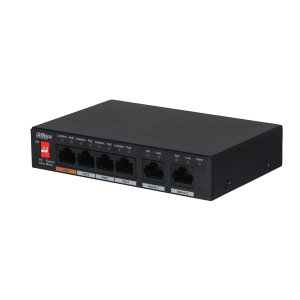Коммутатор Dahua DH-PFS3006-4ET-60, 6-Port 10/100Mbps Unmanaged Desktop Switch with 4 PoE Ports Коммутатор Dahua DH-PFS3006-4ET-60, 6-Port 10/100Mbps Unmanaged Desktop Switch with 4 PoE Ports