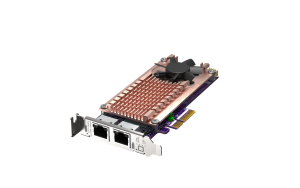 Карта расширения 2 слота M.2 2280 NVMe. Интерфейс PCIe Gen3 x4, 2 порта 2,5 GbE BASE-T.