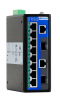 Управляемый промышленный Gigabit Ethernet коммутатор 2 уровня, 8 x 100M RJ45 PoE, 2 x 1G Combo, общий PoE бюджет 120W, питание 2 x 48VDC, монтаж на DI