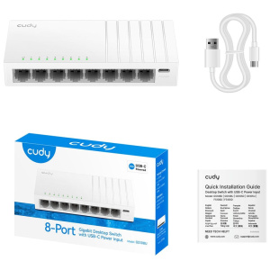 Коммутатор CUDY GS108U 8-Port Gigabit Switch with USB C