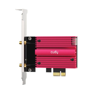 Адаптер беспроводной связи (Wi-Fi) CUDY BE9300 Wi-Fi 7 PCI Express Adapter BE9300 Wi-Fi 7 Bluetooth 5.4 PCI Express Adapter with Heatsink and Magneti