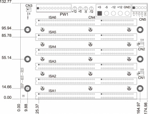 Промышленная кроссплата BP-6S-RS, пассивная шина, 6 слотов