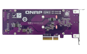 QNAP QM2-2P-344A 2xM.2 22110\2280 PCIe (Gen3 x4) NVMe SSD, Low-profile and Full-height brackets incl