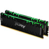 Kingston DRAM 64GB 3200MHz DDR4 CL16 DIMM (Kit of 2) FURY Renegade RGB Black KF432C16RBAK2/64 Kingston DRAM 64GB 3200MHz DDR4 CL16 DIMM (Kit of 2) FURY Renegade RGB Black KF432C16RBAK2/64