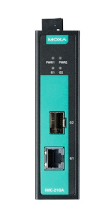 Промышленный медиаконвертер Gigabit Ethernet 10/100/1000BaseTX в 100/1000BaseSFP в металлическом корпусе