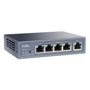 Маршрутизатор CUDY Gigabit Multi-WAN VPN Router, 1 GbE WAN, 1GbE LAN, 3 Configurable WAN/LAN, Load balancing, Link Backup, Zerotier/Wireguard/OpenV