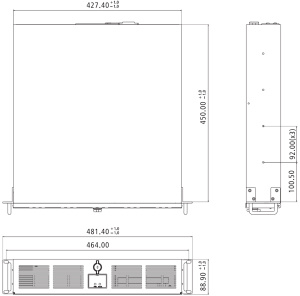 Промышленный компьютерный корпус AX61223TM, 2U, поддержка ATX/Micro ATX/Mini-ITX, 1 x Slim-line CD-ROM, 1 x 3.5" HDD, 1 x 5.25" HDD, 1 x 3.5" HDD(внут